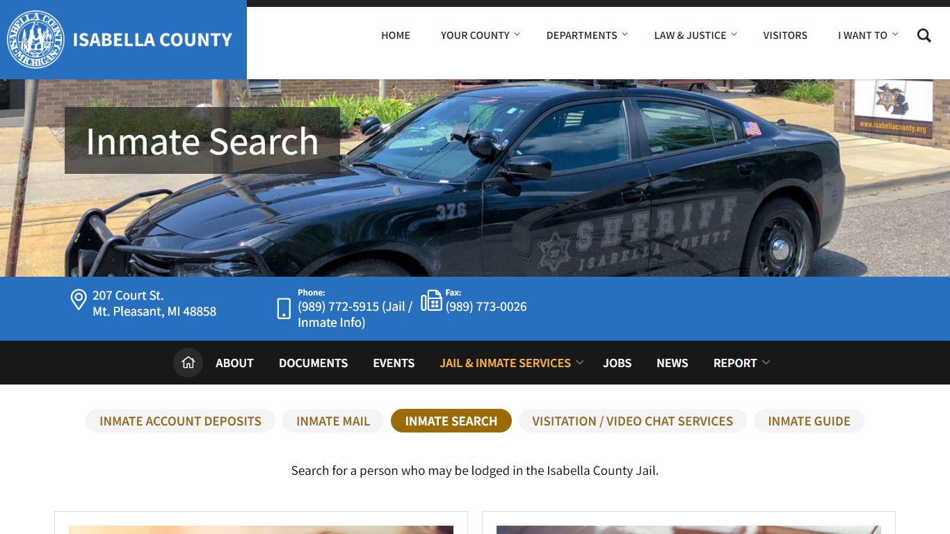 Inmate Search – Isabella County Michigan